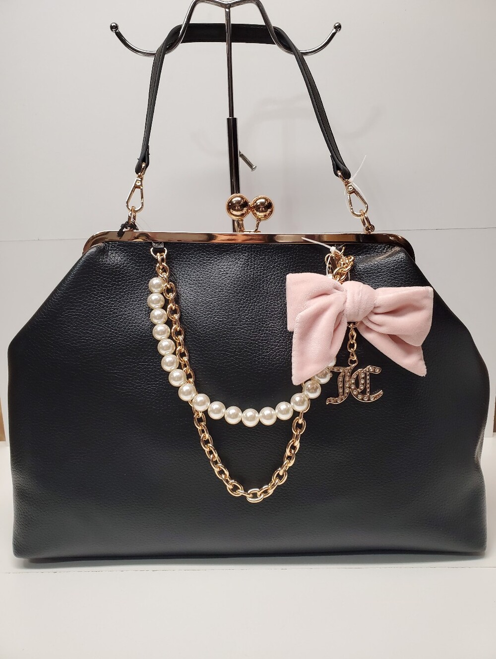 Juicy Couture Fashion Items Charm Haus Large Frame Clutch Kisslock Bag